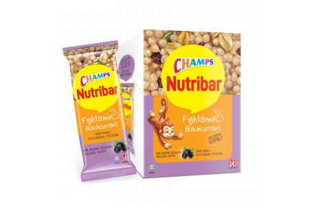 CHAMPS NUTRIBAR FIGHTAMIN BLACKCURRANT  6X25G 